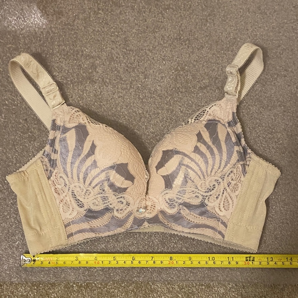 Corset Style Elegant Lace Beige Bra